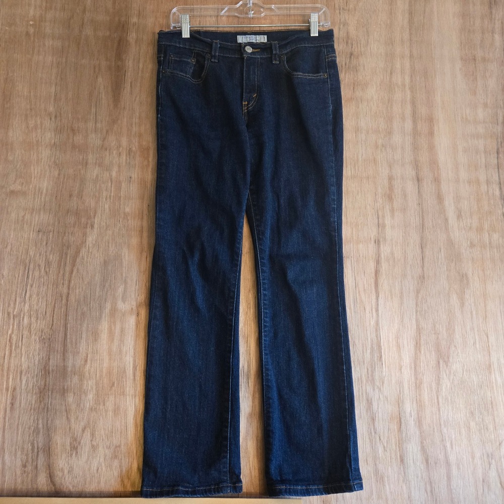 Levis 505 Straight Leg Jeans Dark Wash Denim Pants 6 Short